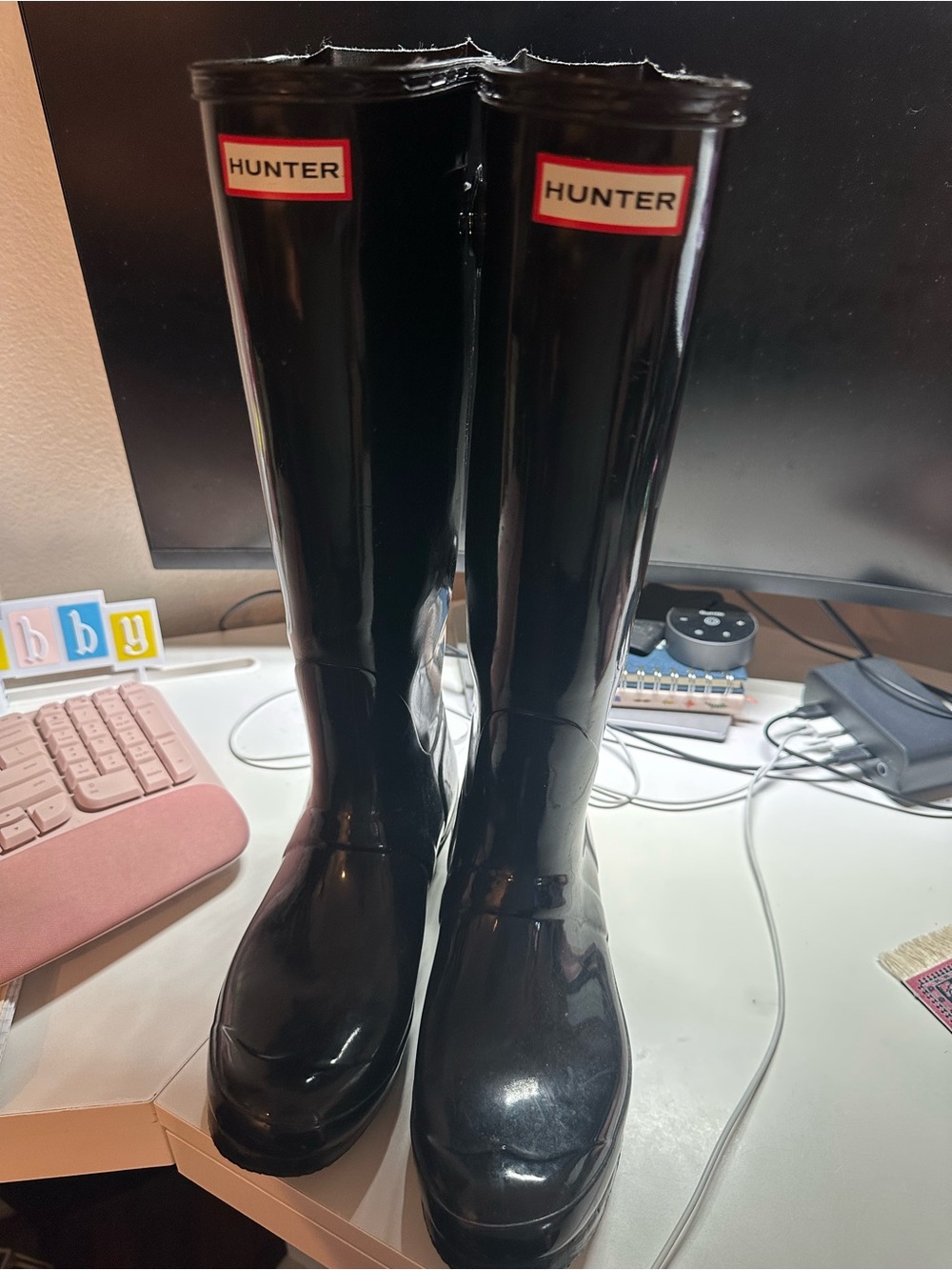 Hunter Gloss Black Women's Tall Rain Boots